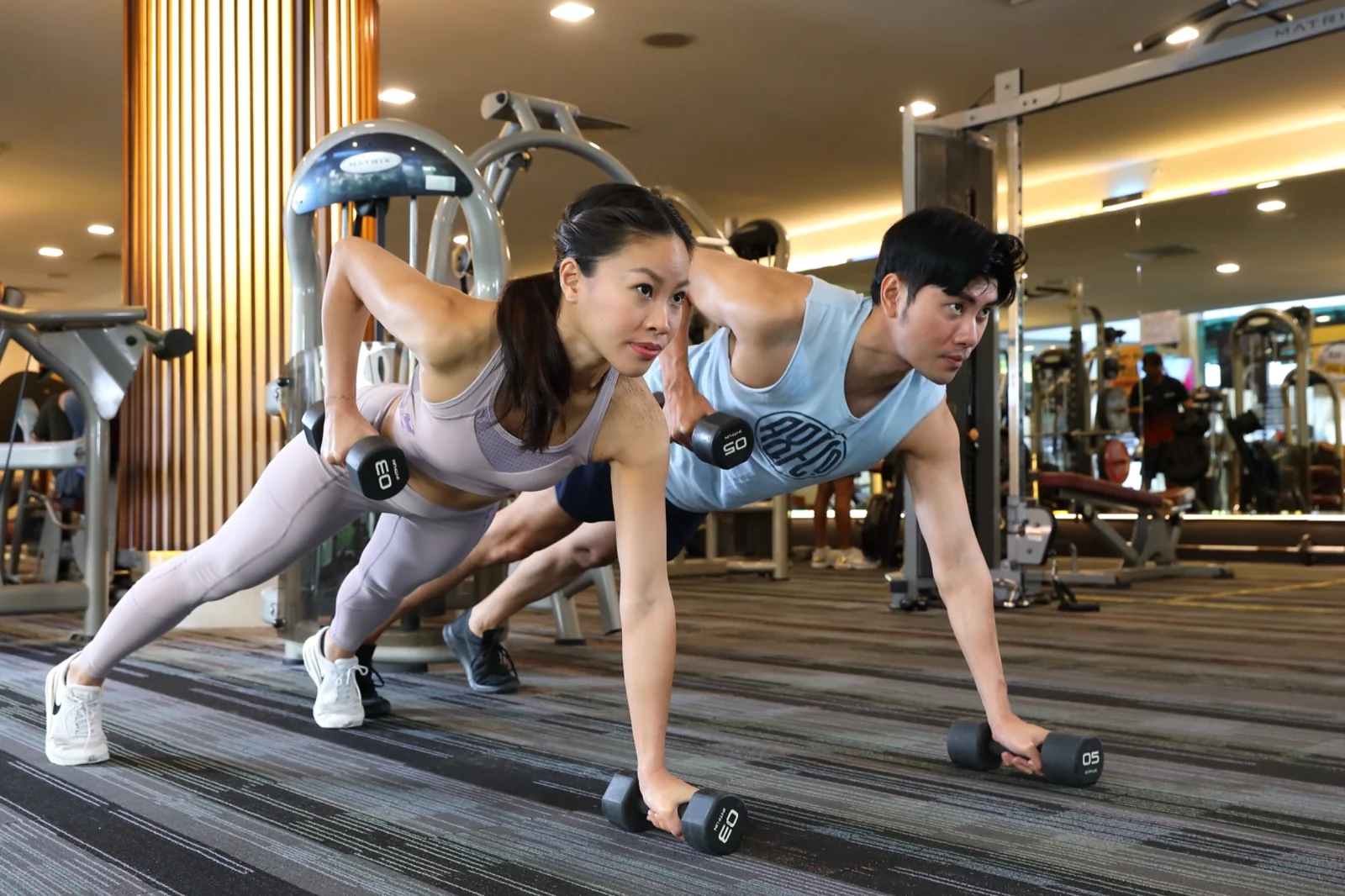 Strength training with dumbbells